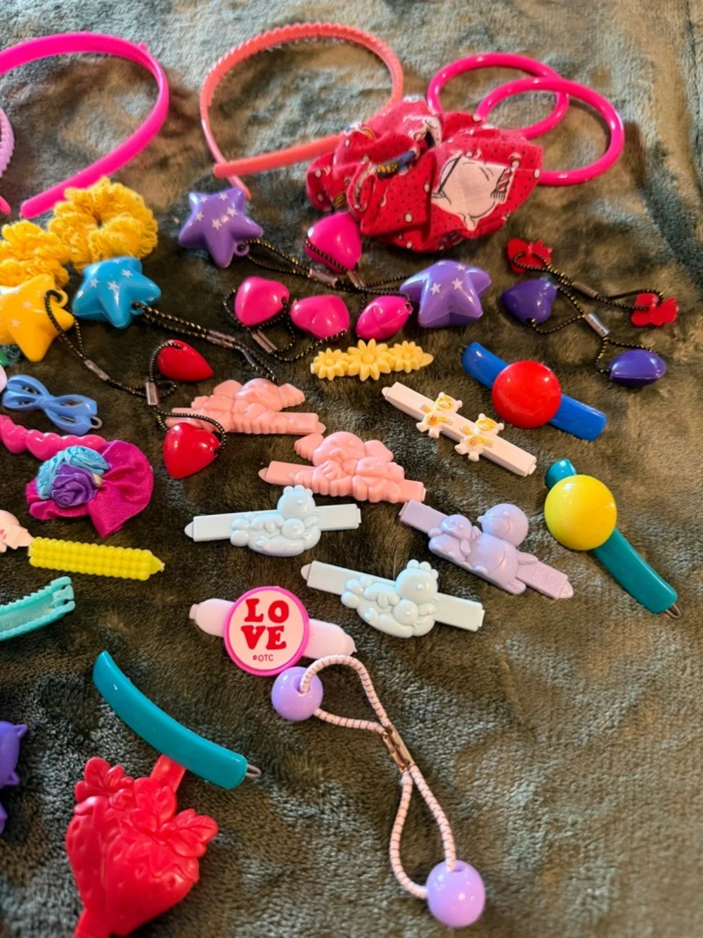 Vintage Girls Hair Barrettes Lot Group 50+